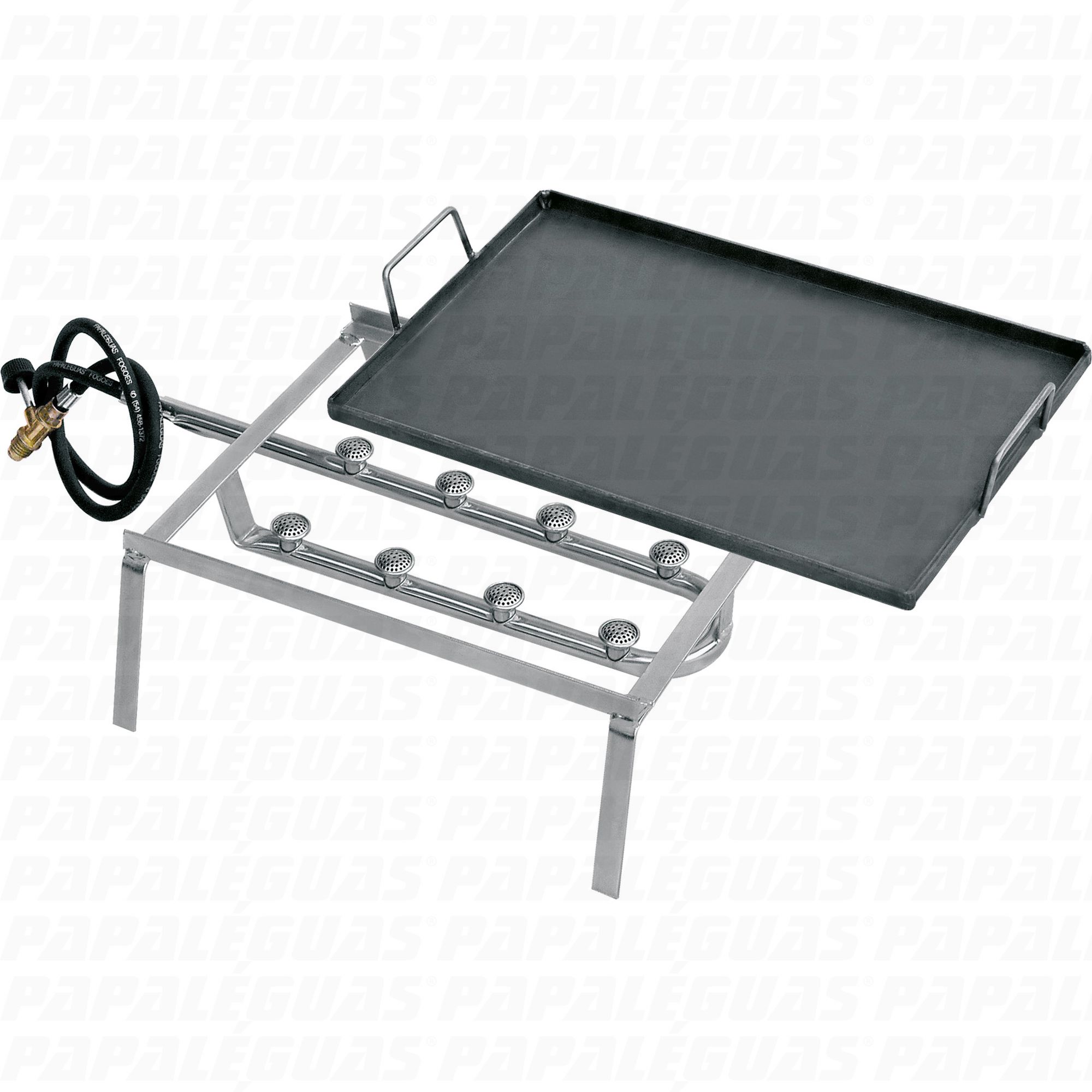 Fogareiro 8 Caulins Acoplado Com Chapa 24x39