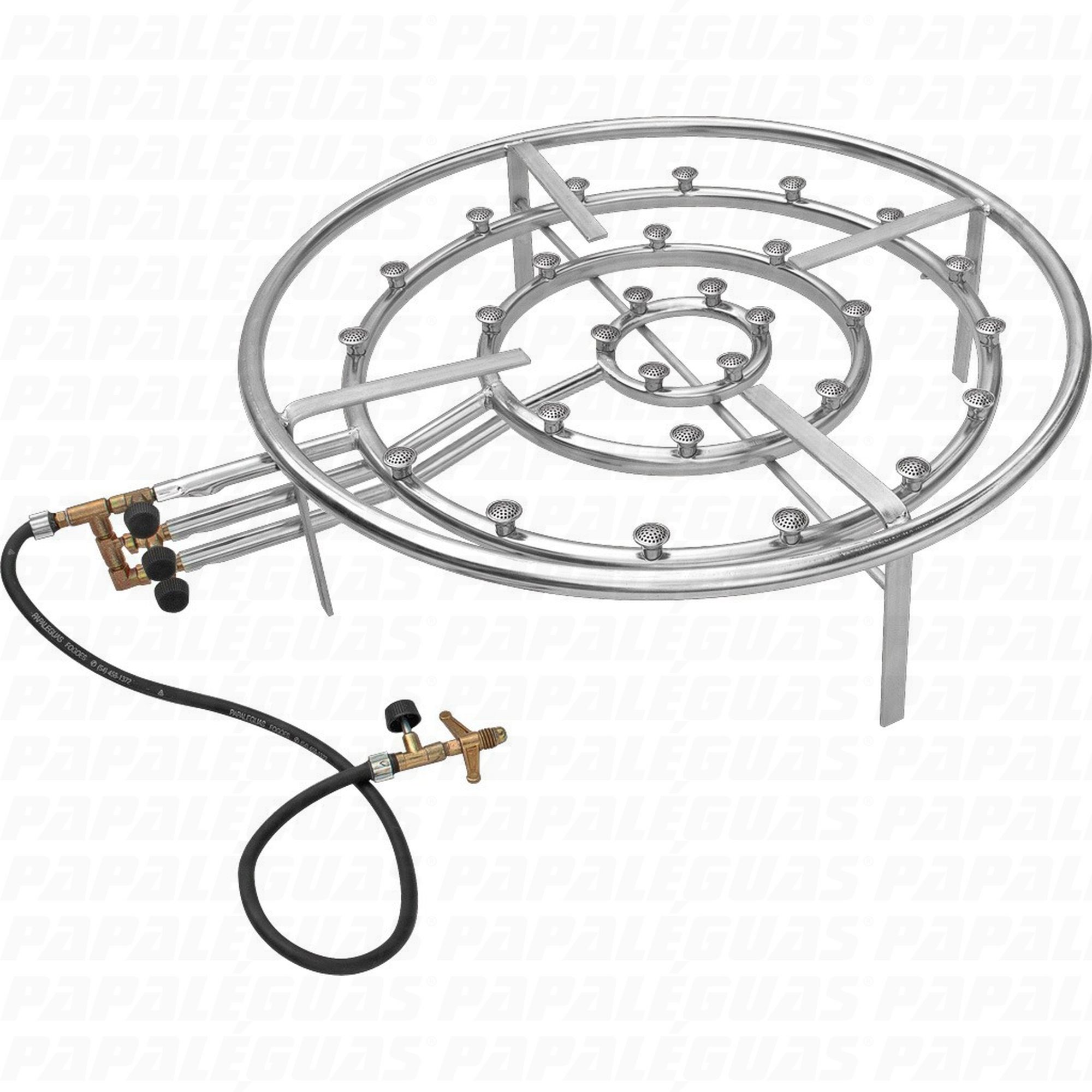 Fogareiro 3 Registros Para Paella 64cm